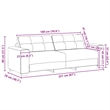 Vidaxl 3-Seater Sofa in Black