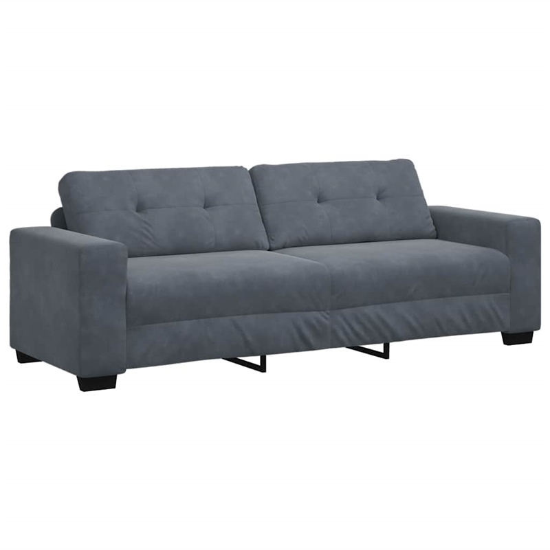 Vidaxl 3-Seater Sofa in Dark Gray Velvet
