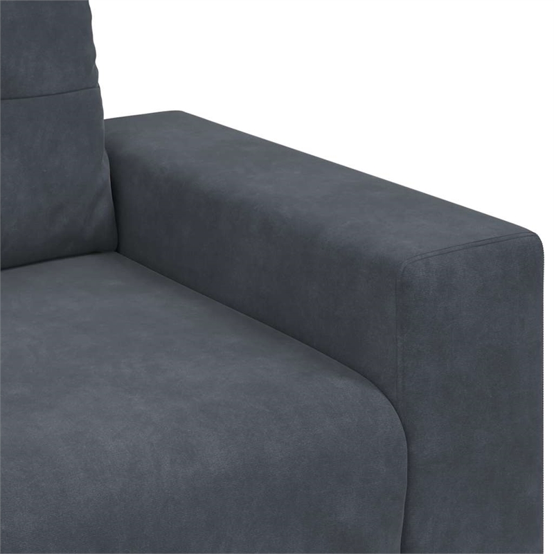Vidaxl 3-Seater Sofa in Dark Gray Velvet