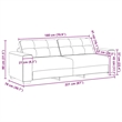 Vidaxl 3-Seater Sofa in Dark Gray Velvet