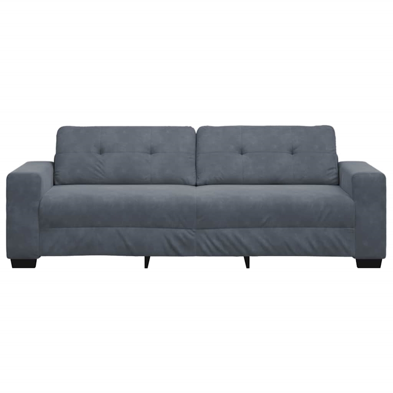 Vidaxl 3-Seater Sofa in Dark Gray Velvet