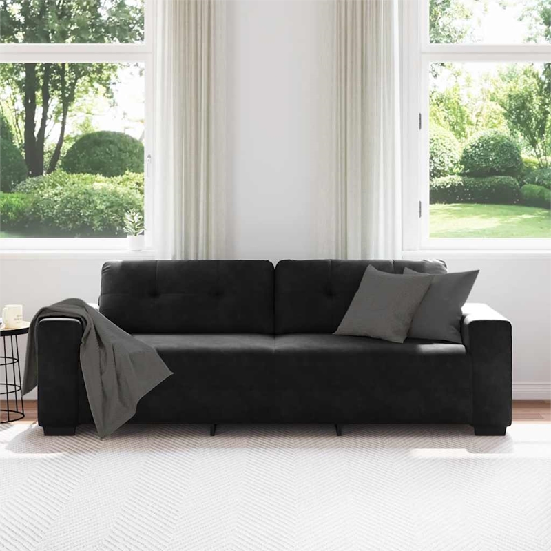 Vidaxl 3-Seater Sofa in Black