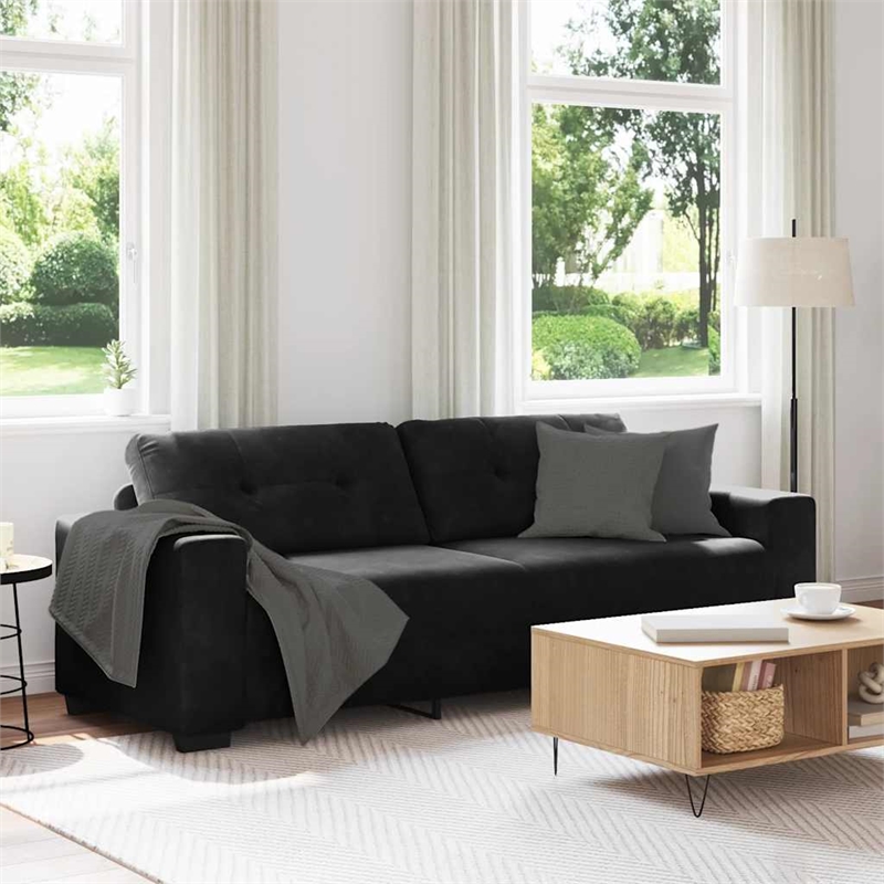 Vidaxl 3-Seater Sofa in Black