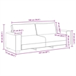 Vidaxl 3-Seater Sofa in Dark Grey Polyester