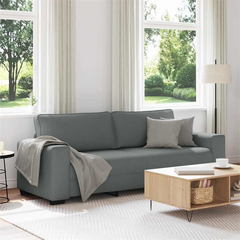 Vidaxl 3-Seater Sofa in Dark Grey Polyester