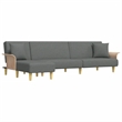 Vidaxl L-Shaped Sofa Bed in Dark Grey Polyester