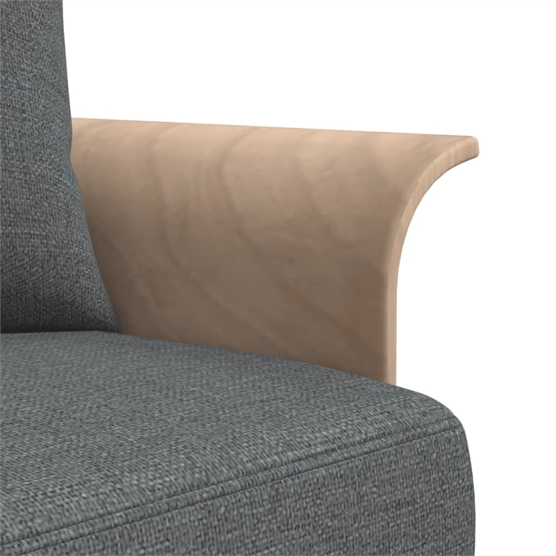 Vidaxl L-Shaped Sofa Bed in Dark Grey Polyester