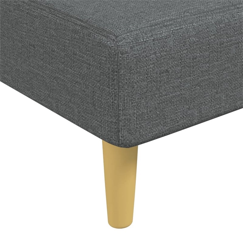Vidaxl L-Shaped Sofa Bed in Dark Grey Polyester
