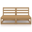 vidaXL Solid Pinewood Medium Modular Garden Sofa in Honey Brown