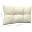 vidaXL 3-Seater Solid Pinewood & Polyester Fabric Garden Sofa in Cream