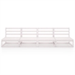vidaXL Solid Pinewood Medium Modular Outdoor Sofa Garden Sofa in White