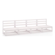vidaXL Solid Pinewood Medium Modular Outdoor Sofa Garden Sofa in White