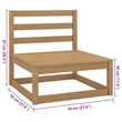 vidaXL Solid Pinewood 4-Seater Modular Garden Sofain Honey Brown