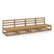 vidaXL Solid Pinewood 4-Seater Modular Garden Sofain Honey Brown