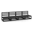 vidaXL Garden Solid Pine Wood Standard Modular Outdoor Sofa in Black