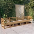 vidaXL Solid Pinewood Medium Modular Garden Sofa in Honey Brown
