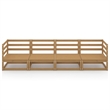 vidaXL Solid Pinewood Medium Modular Garden Sofa in Honey Brown