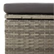 vidaXL PE Rattan & Powder-Coated Steel Polyester & Pvc Garden Lounge Set Grey