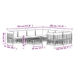 vidaXL Garden Lounge Set 9 Piece Set in Anthracite