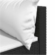vidaXL PE Rattan Compact Adjustable Feet Patio Corner Sofa in Black