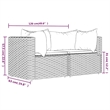 vidaXL PE Rattan Standard Modular Patio Corner Sofa in Black