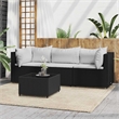 vidaXL Patio Lounge Set Black And in White