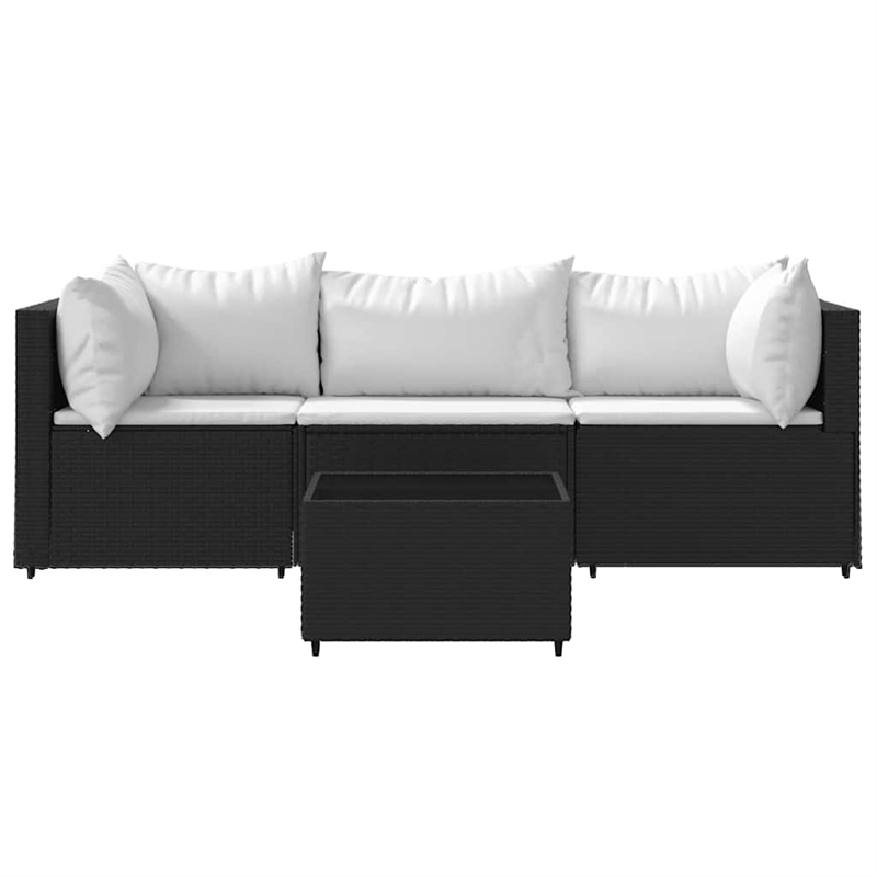 vidaXL Patio Lounge Set Black And in White
