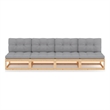 vidaXL Solid Pinewood Large Durable Garden Sofa Garden Sofa in Grey