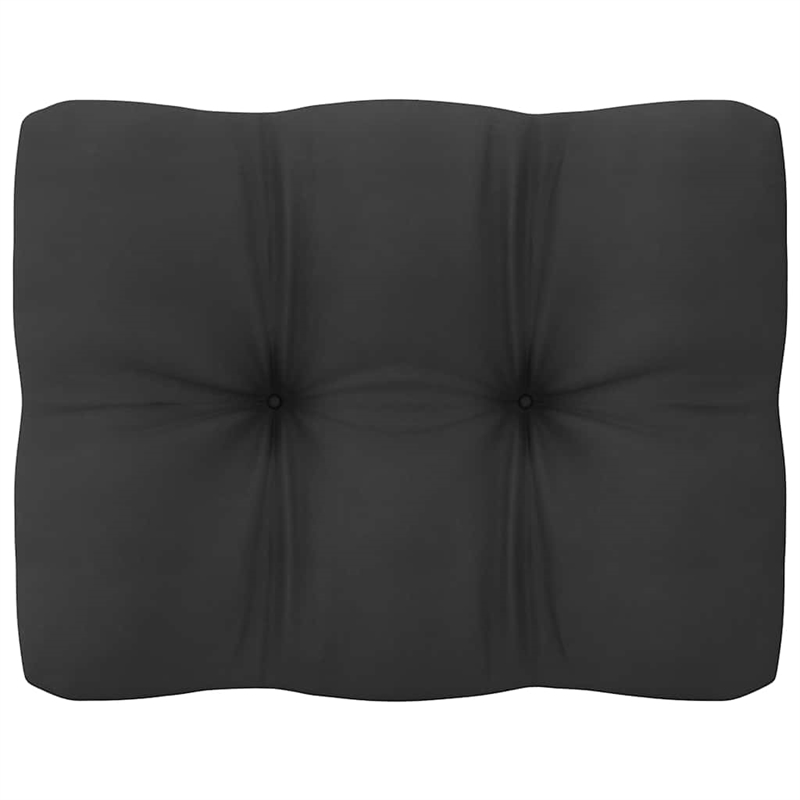vidaXL Solid Pine Wood Large Garden Sofa Rectangular Garden Sofa in Black