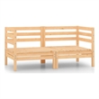 vidaXL 2-Seater Solid Pinewood Foldable Garden Sofa in Natural Wood