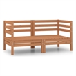 vidaXL Solid Pinewood 2-Seater Modular Garden Sofa in Honey Brown
