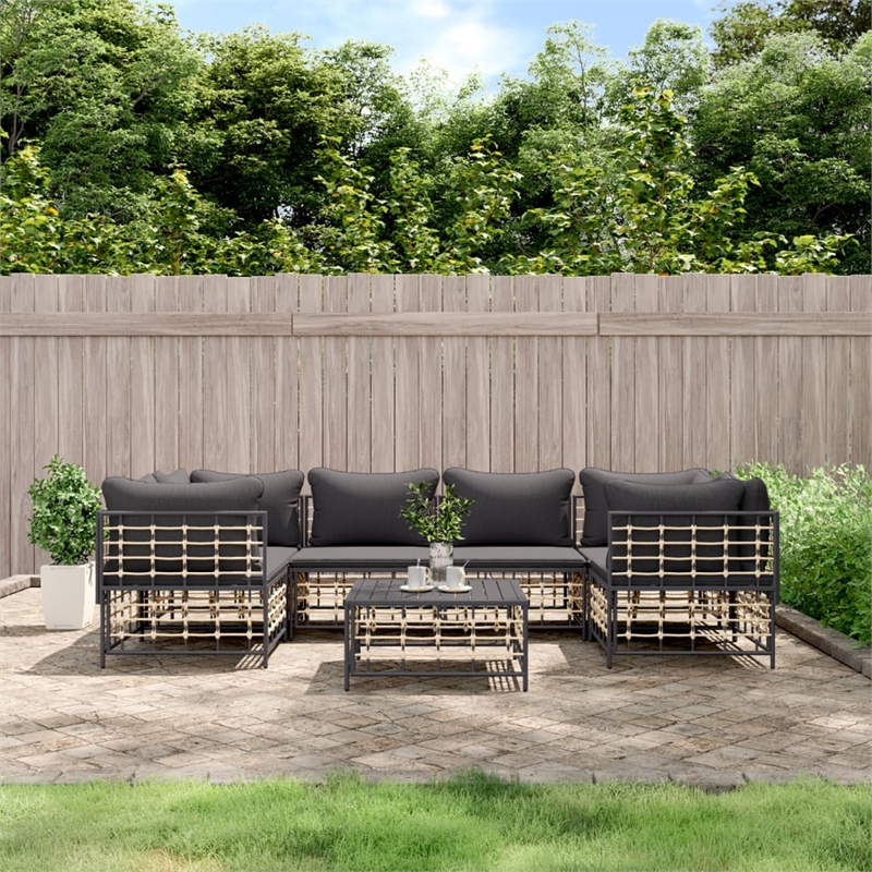 vidaXL Garden Lounge Set in Anthracite/Gray