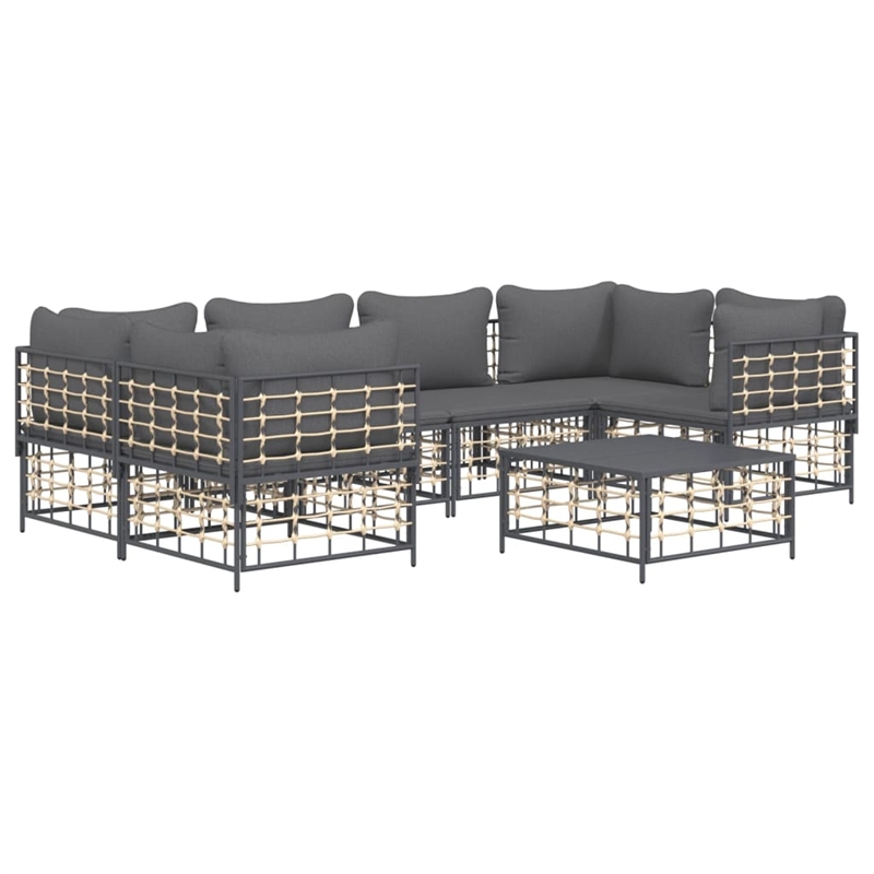 vidaXL Garden Lounge Set in Anthracite/Gray