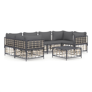 vidaXL Garden Lounge Set in Anthracite/Gray