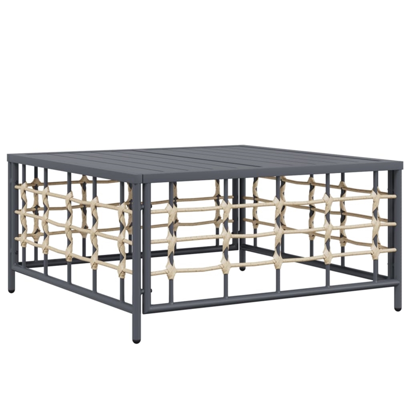 vidaXL Garden Lounge Set Set of 10 in Anthracite Poly Rattan Large