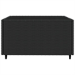 vidaXL Patio Lounge Set in Black Frame & White Cushions