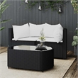 vidaXL Patio Lounge Set in Black & White