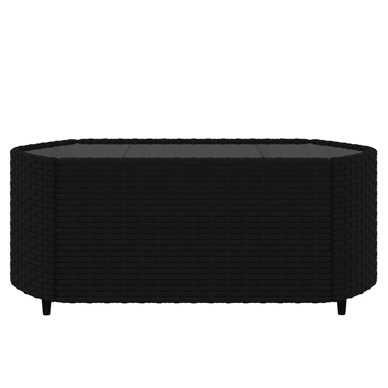 vidaXL Patio Lounge Set in Black & White