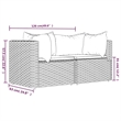 vidaXL Patio Corner Sofa in Brown And Cream