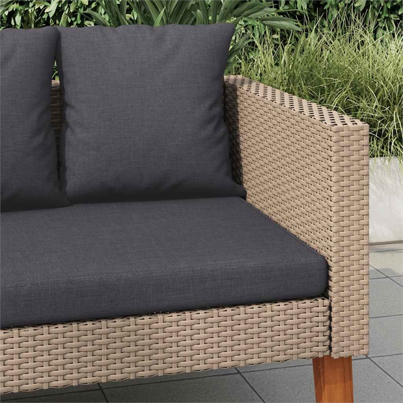vidaXL Garden Sofa in Beige & Anthracite