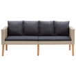 vidaXL Garden Sofa in Beige & Anthracite