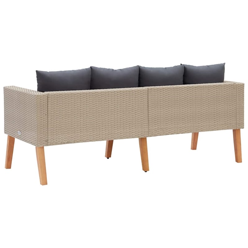 vidaXL Garden Sofa in Beige & Anthracite