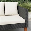 vidaXL Garden Sofa in Black & Cream/White