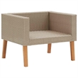 vidaXL Garden Sofa in Beige & Anthracite