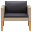 vidaXL Garden Sofa in Beige & Anthracite