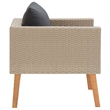 vidaXL Garden Sofa in Beige & Anthracite