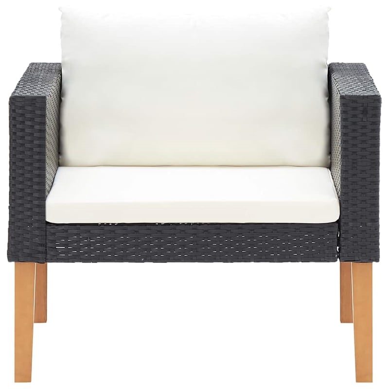 vidaXL Single Seat Modular Garden Sofa in Black