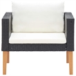vidaXL Single Seat Modular Garden Sofa in Black