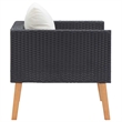 vidaXL Single Seat Modular Garden Sofa in Black