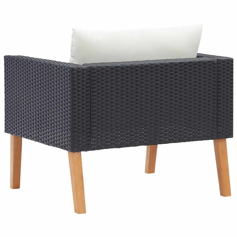 vidaXL Single Seat Modular Garden Sofa in Black